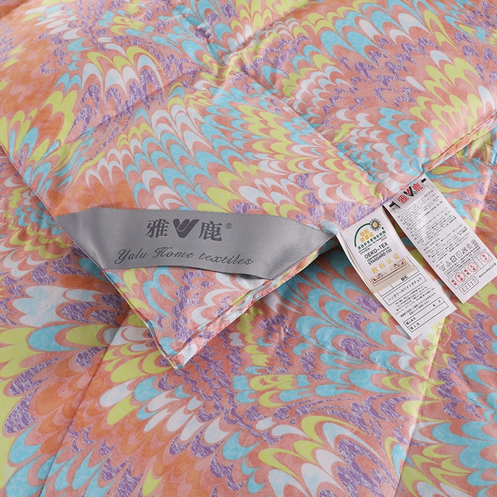 91家纺网 家纺一手货源 找家纺 呆头鹅羽绒工厂店 2025新款100支柔塞丝印花羽绒被 白鹅绒鸭绒被子被芯羽绒工厂店 孔雀开屏