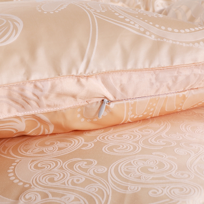 91家纺网 家纺一手货源 找家纺 呆头鹅羽绒工厂店 2025新款大提花锁绒绸羽绒被 白鹅绒鸭绒被子被芯羽绒工厂店 金色