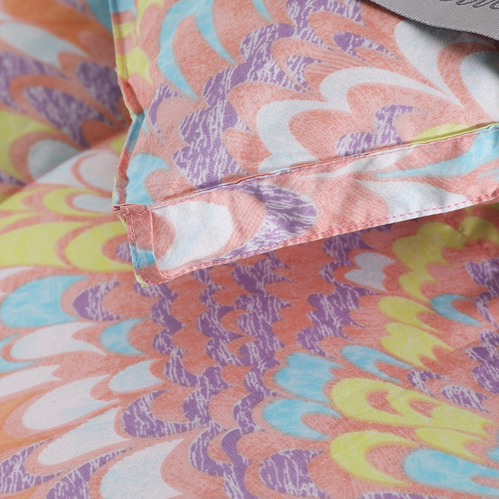 91家纺网 家纺一手货源 找家纺 呆头鹅羽绒工厂店 2025新款100支柔塞丝印花羽绒被 白鹅绒鸭绒被子被芯羽绒工厂店 孔雀开屏