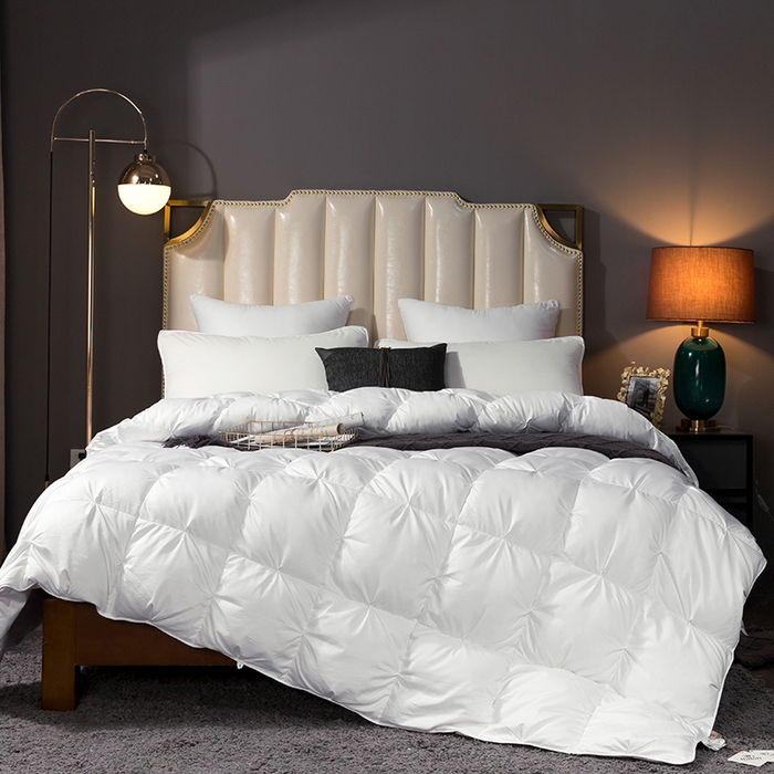 91家纺网 家纺一手货源 找家纺 （总）呆头鹅羽绒工厂店 2025新款80支柔赛丝羽绒被-扭花款 白鹅绒鸭绒被子被芯羽绒工厂店