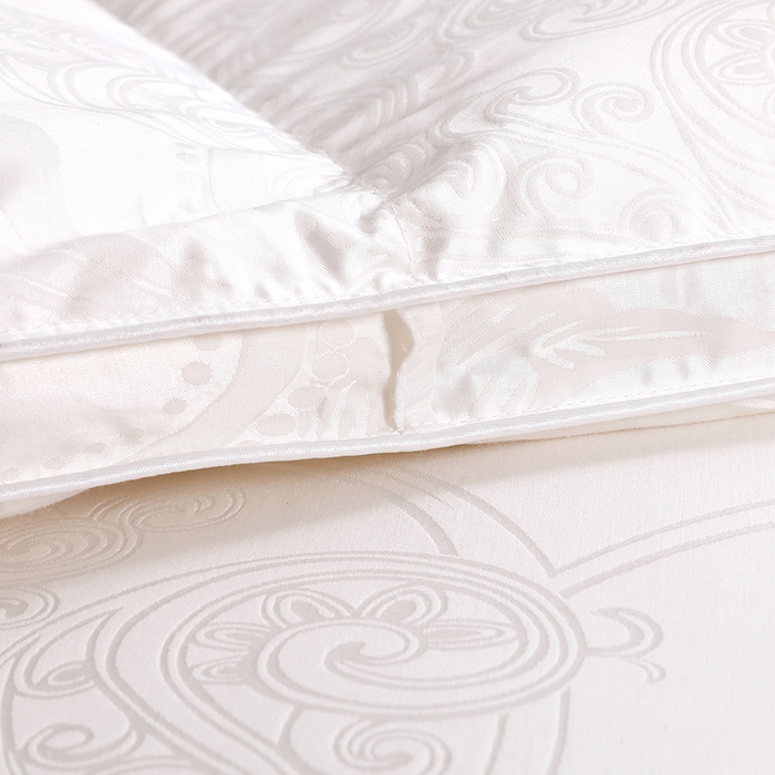 91家纺网 家纺一手货源 找家纺 呆头鹅羽绒工厂店 2025新款大提花锁绒绸羽绒被 白鹅绒鸭绒被子被芯羽绒工厂店 白色