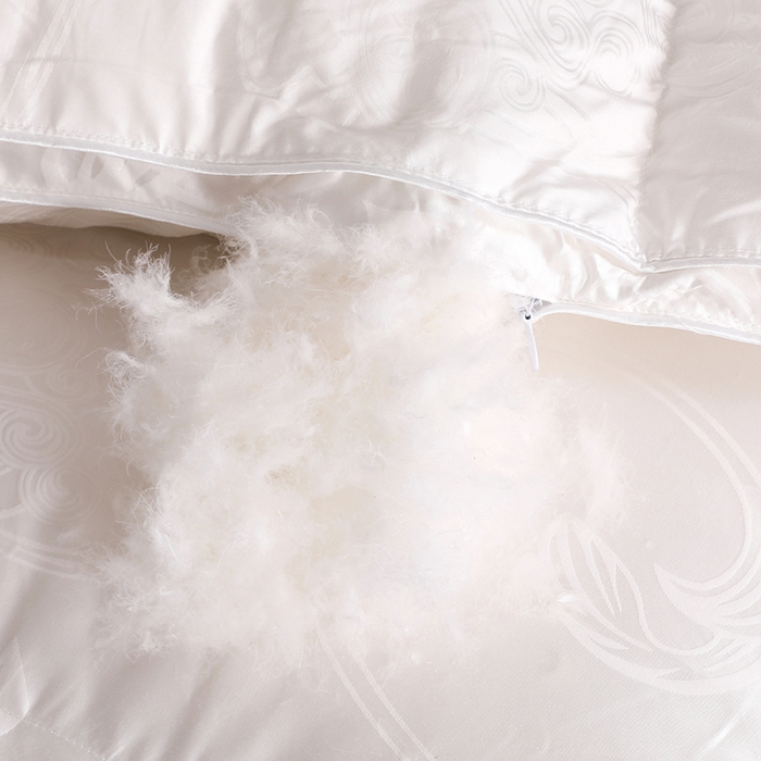 91家纺网 家纺一手货源 找家纺 呆头鹅羽绒工厂店 2025新款大提花锁绒绸羽绒被 白鹅绒鸭绒被子被芯羽绒工厂店 白色