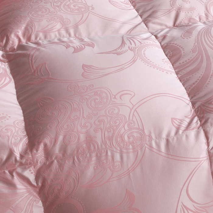 91家纺网 家纺一手货源 找家纺 呆头鹅羽绒工厂店 2025新款大提花锁绒绸羽绒被 白鹅绒鸭绒被子被芯羽绒工厂店 粉色