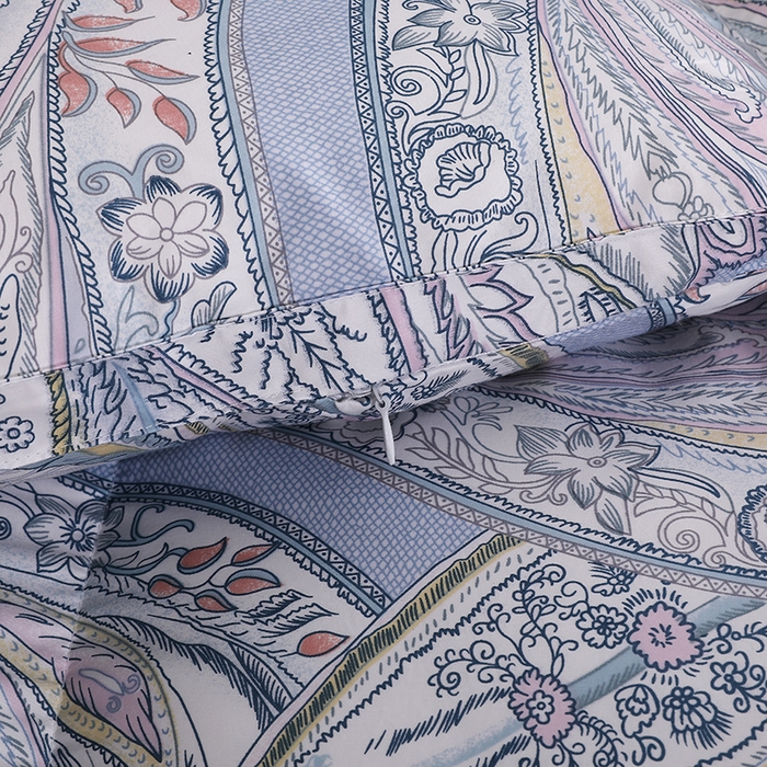 91家纺网 家纺一手货源 找家纺 呆头鹅羽绒工厂店 2025新款100支柔塞丝印花羽绒被 白鹅绒鸭绒被子被芯羽绒工厂店 天使之翼浅兰