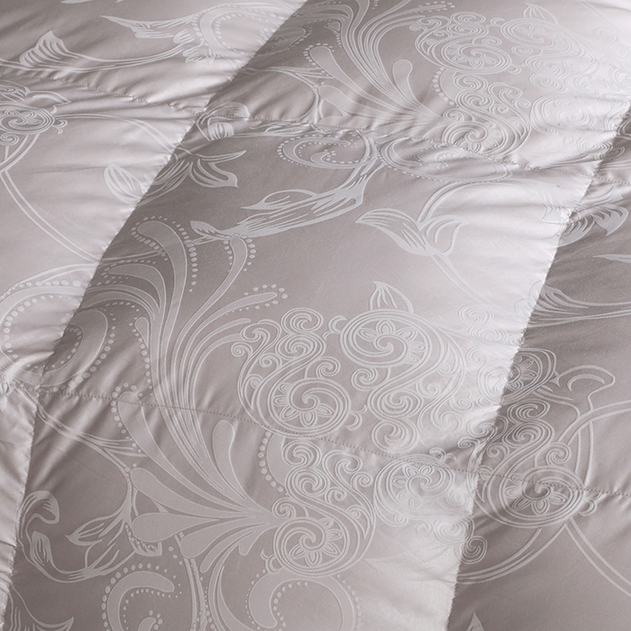 91家纺网 家纺一手货源 找家纺 呆头鹅羽绒工厂店 2025新款大提花锁绒绸羽绒被 白鹅绒鸭绒被子被芯羽绒工厂店 灰色