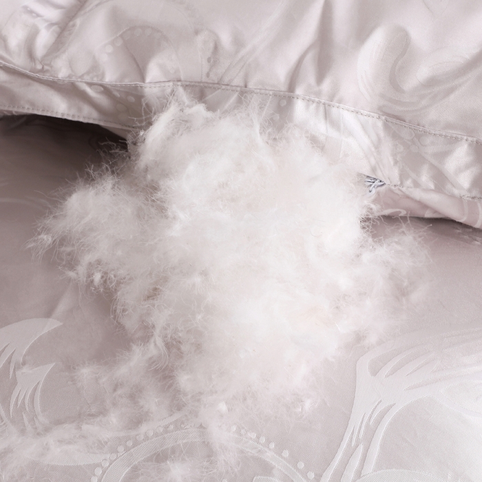 91家纺网 家纺一手货源 找家纺 呆头鹅羽绒工厂店 2025新款大提花锁绒绸羽绒被 白鹅绒鸭绒被子被芯羽绒工厂店 灰色