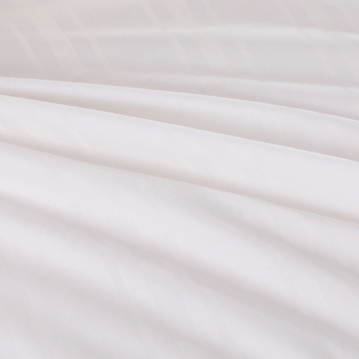 91家纺网 家纺一手货源 找家纺 呆头鹅羽绒工厂店 2025新款竹棉缎条纹羽绒被 白鹅绒鸭绒被子被芯羽绒工厂店 白色