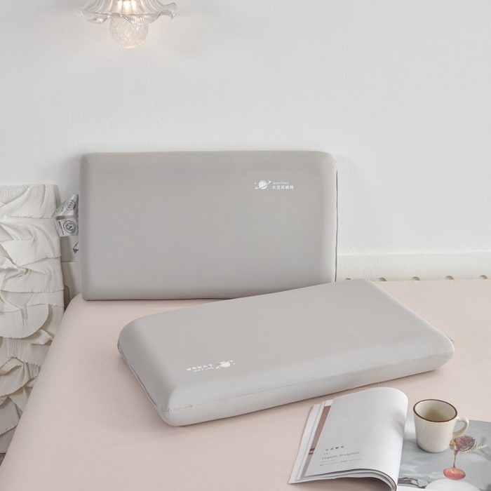 91家纺网 家纺一手货源 找家纺 （总）2025新款凉感丝太空记忆枕柔软回弹记忆棉枕芯枕头—纯色缤纷记忆枕系列