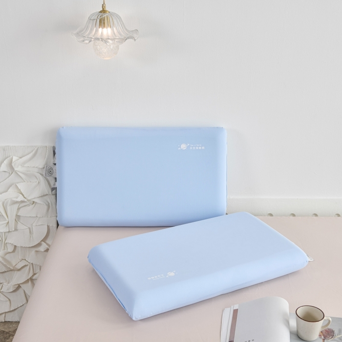 91家纺网 家纺一手货源 找家纺 （总）2025新款凉感丝太空记忆枕柔软回弹记忆棉枕芯枕头—纯色缤纷记忆枕系列