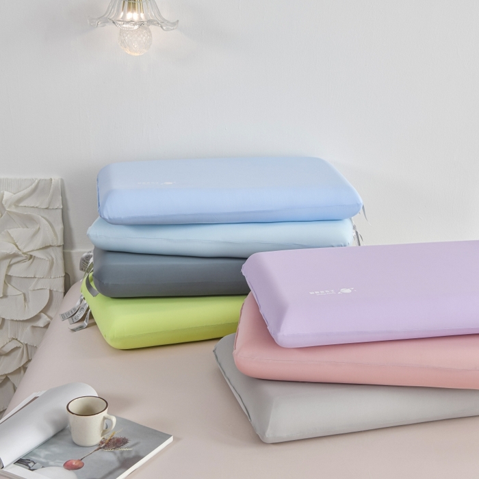 91家纺网 家纺一手货源 找家纺 （总）2025新款凉感丝太空记忆枕柔软回弹记忆棉枕芯枕头—纯色缤纷记忆枕系列