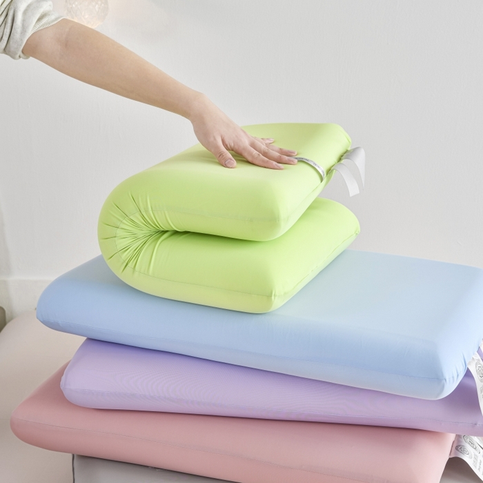 91家纺网 家纺一手货源 找家纺 （总）2025新款凉感丝太空记忆枕柔软回弹记忆棉枕芯枕头—纯色缤纷记忆枕系列