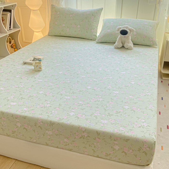 91家纺网 家纺一手货源 找家纺 （总）喜居 2025新款A类原棉双层纱床笠