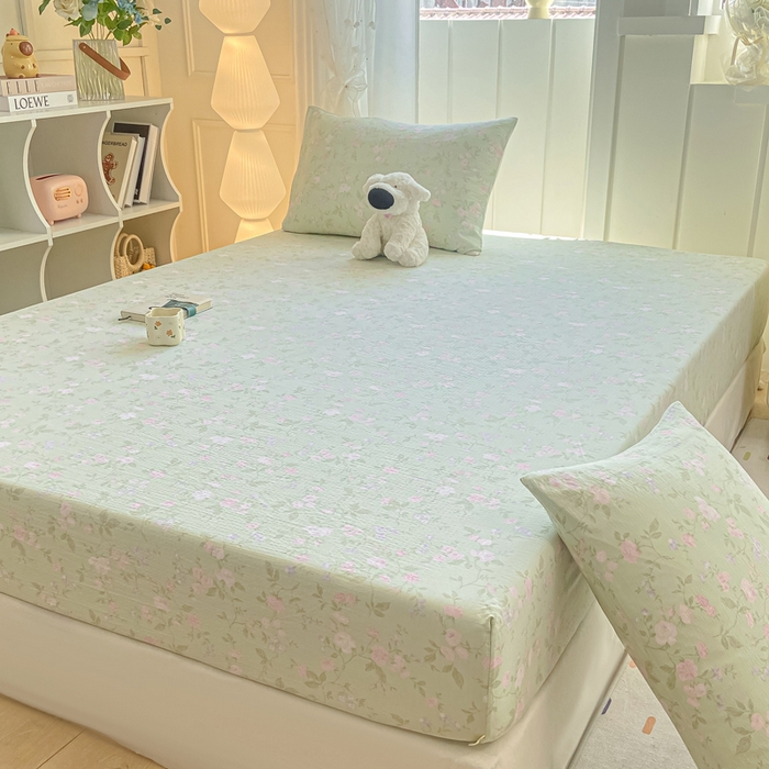 91家纺网 家纺一手货源 找家纺 （总）喜居 2025新款A类原棉双层纱床笠