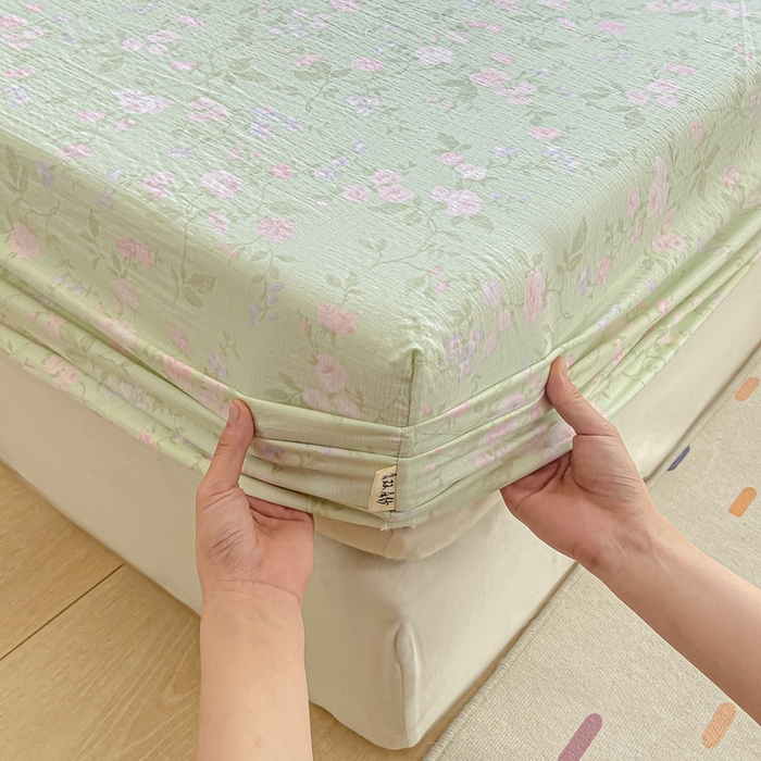 91家纺网 家纺一手货源 找家纺 （总）喜居 2025新款A类原棉双层纱床笠