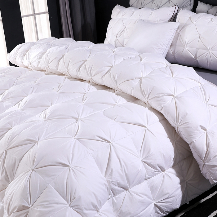 91家纺网 家纺一手货源 找家纺 （总）呆头鹅羽绒工厂店 2025新款全棉防羽布羽绒被-扭花款 白鹅绒鸭绒被子被芯羽绒工厂店