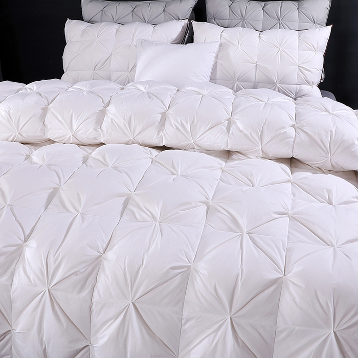 91家纺网 家纺一手货源 找家纺 （总）呆头鹅羽绒工厂店 2025新款全棉防羽布羽绒被-扭花款 白鹅绒鸭绒被子被芯羽绒工厂店