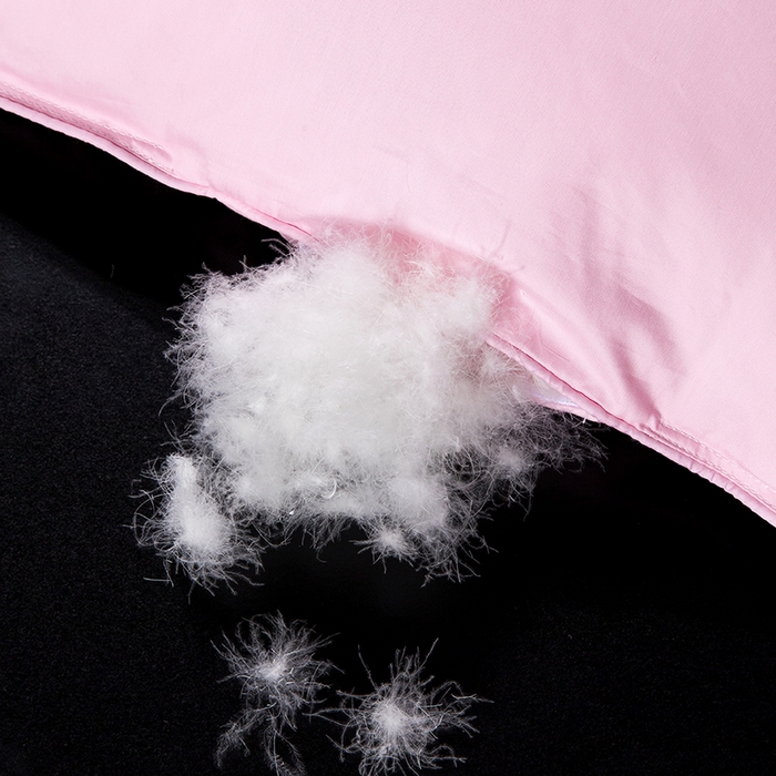 91家纺网 家纺一手货源 找家纺 呆头鹅羽绒工厂店 2025新款80支柔赛丝羽绒被-标准款 白鹅绒鸭绒被子被芯羽绒工厂店 粉色