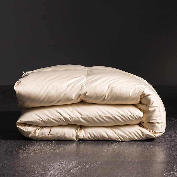 91家纺网 家纺一手货源 找家纺 呆头鹅羽绒工厂店 2025新款80支柔赛丝羽绒被-标准款 白鹅绒鸭绒被子被芯羽绒工厂店 黄色
