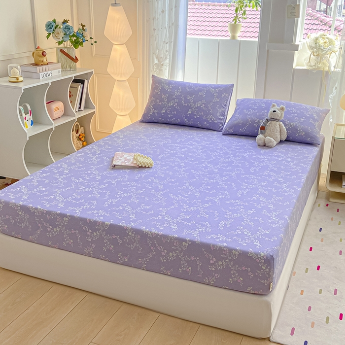 91家纺网 家纺一手货源 找家纺 喜居 2025新款A类原棉双层纱床笠 绮梦