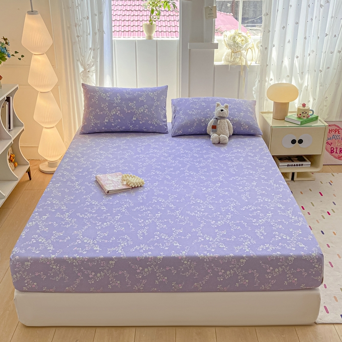 91家纺网 家纺一手货源 找家纺 喜居 2025新款A类原棉双层纱床笠 绮梦