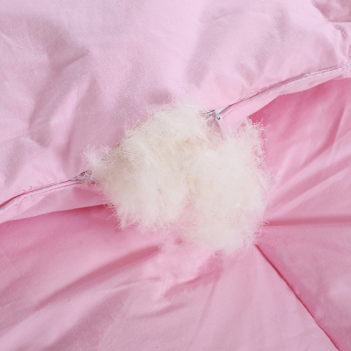 91家纺网 家纺一手货源 找家纺 呆头鹅羽绒工厂店 2025新款全棉防羽布羽绒被-扭花款 白鹅绒鸭绒被子被芯羽绒工厂店 粉色