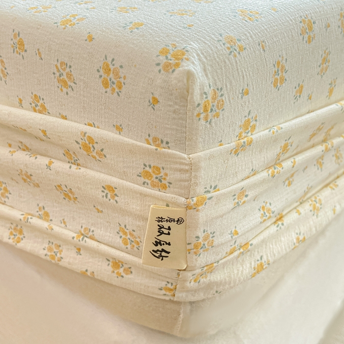 91家纺网 家纺一手货源 找家纺 喜居 2025新款A类原棉双层纱床笠 素瑾