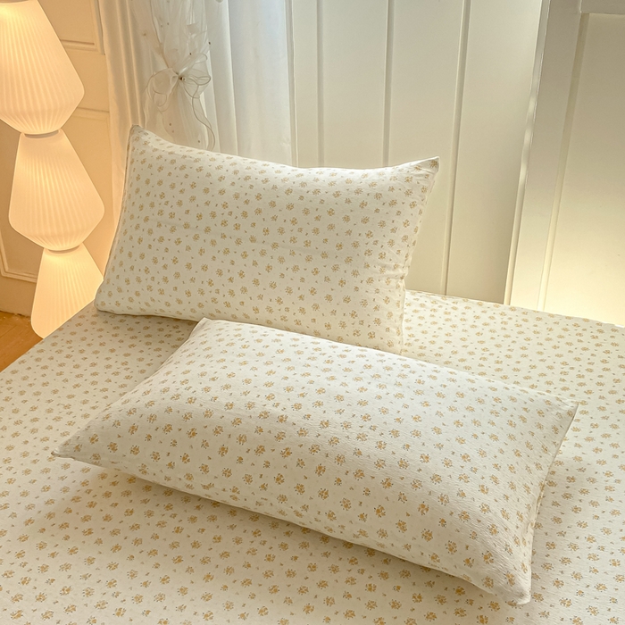 91家纺网 家纺一手货源 找家纺 喜居 2025新款A类原棉双层纱床笠 素瑾