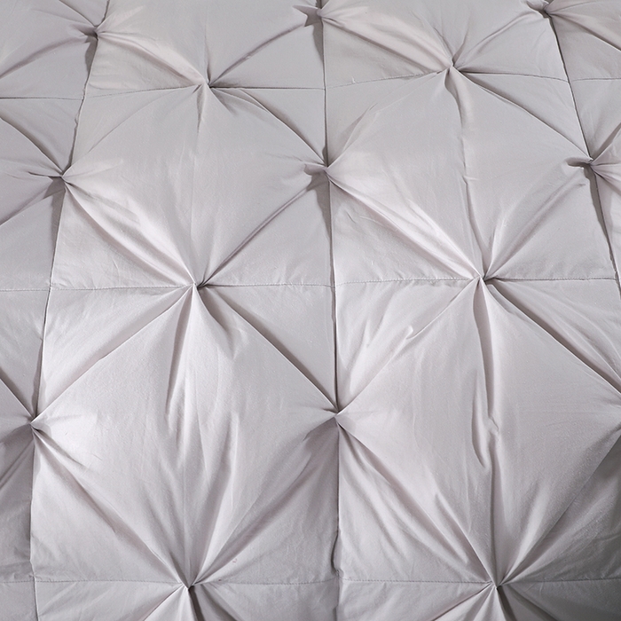 91家纺网 家纺一手货源 找家纺 呆头鹅羽绒工厂店 2025新款全棉防羽布羽绒被-扭花款 白鹅绒鸭绒被子被芯羽绒工厂店 灰色