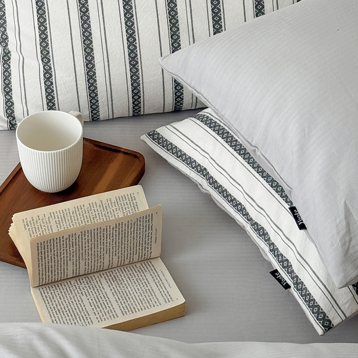 91家纺网 家纺一手货源 找家纺 （总）柚可家居 2025新款水洗棉提花四件套-