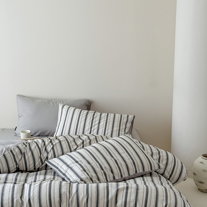 91家纺网 家纺一手货源 找家纺 （总）柚可家居 2025新款水洗棉提花四件套-