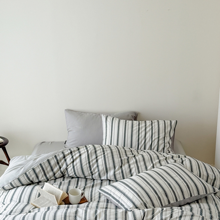 91家纺网 家纺一手货源 找家纺 （总）柚可家居 2025新款水洗棉提花四件套-