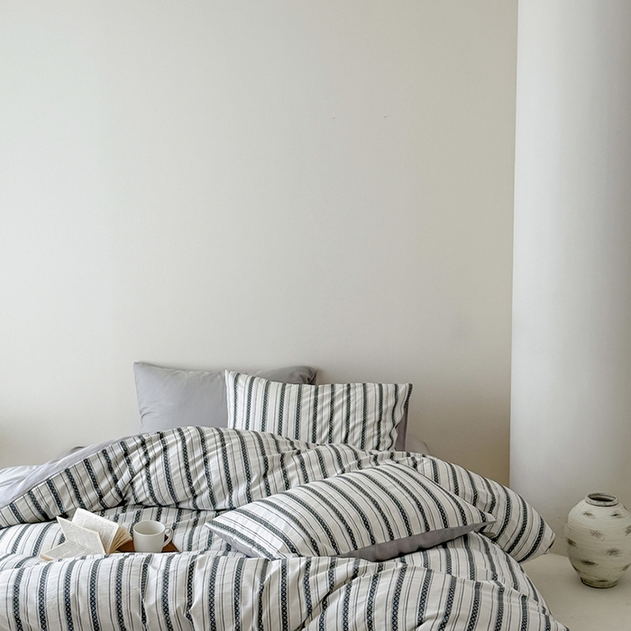 91家纺网 家纺一手货源 找家纺 （总）柚可家居 2025新款水洗棉提花四件套-