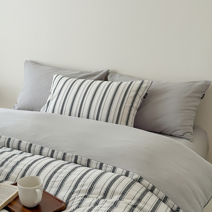 91家纺网 家纺一手货源 找家纺 （总）柚可家居 2025新款水洗棉提花四件套-