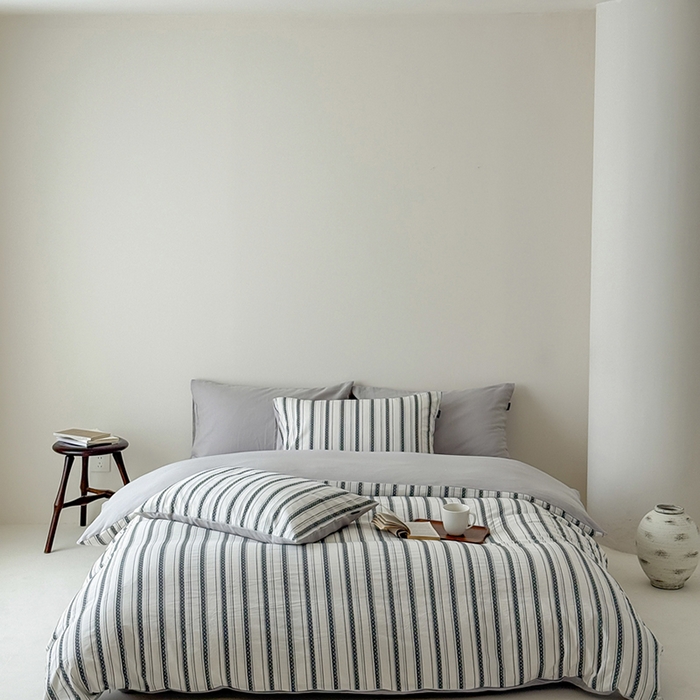 91家纺网 家纺一手货源 找家纺 （总）柚可家居 2025新款水洗棉提花四件套-