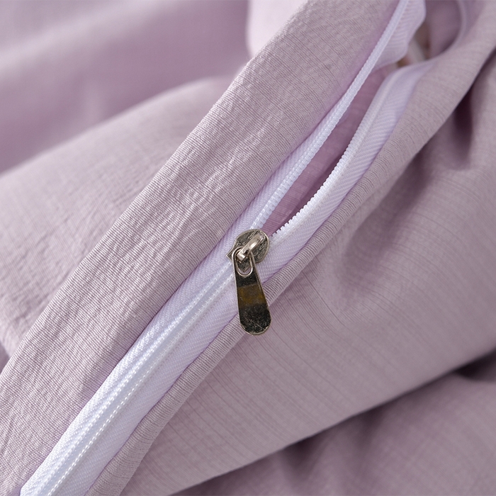 91家纺网 家纺一手货源 找家纺 星窝2025新款绣花水洗棉套件-蝶舞飞扬系列 梦幻紫