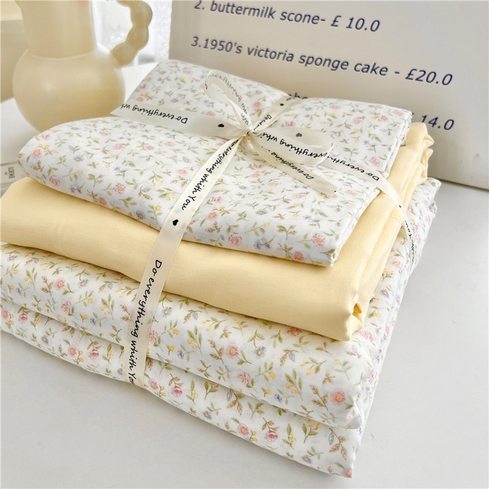 91家纺网 家纺一手货源 找家纺 优品阁  2025新款A类全棉有氧双层纱四件套 情书