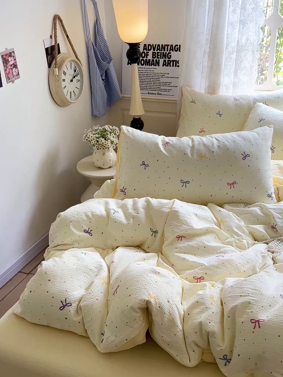 91家纺网 家纺一手货源 找家纺 仟网汇 2025新款云感皱皱纱简单款四件套