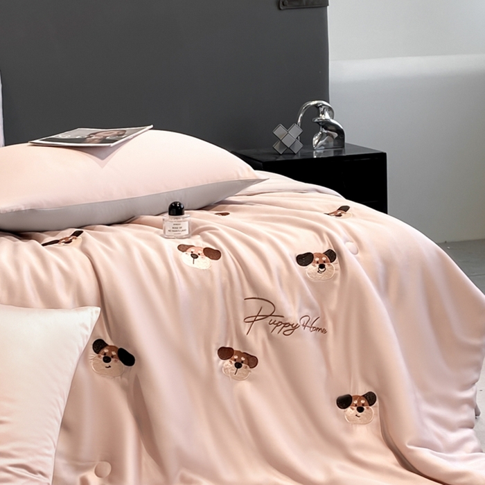 91家纺网 家纺一手货源 找家纺 （总）丝芙妮家居（原乐视家纺） 2025春夏新款水洗冰丝夏被夏凉被空调被四件套-满绣系列