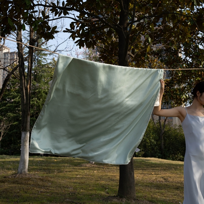 91家纺网 家纺一手货源 找家纺 禾时 2025新款60S奥地利进口兰精天丝夏凉盖毯 绿野仙踪