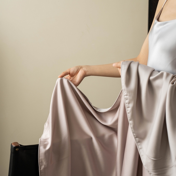 91家纺网 家纺一手货源 找家纺 禾时 2025新款60S奥地利进口兰精天丝夏凉盖毯 凝脂紫