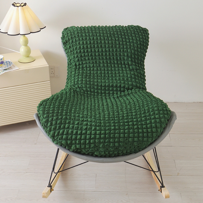 91家纺网 家纺一手货源 找家纺 启博家纺 2025新款泡泡纱龙虾椅套 橄榄绿