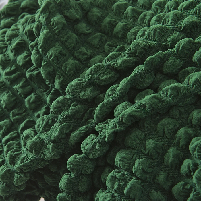 91家纺网 家纺一手货源 找家纺 启博家纺 2025新款泡泡纱龙虾椅套 橄榄绿