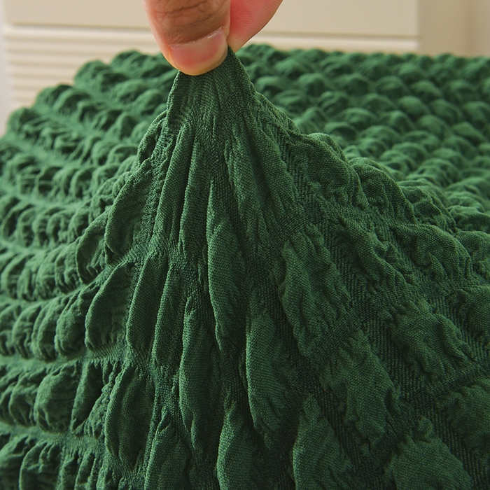 91家纺网 家纺一手货源 找家纺 启博家纺 2025新款泡泡纱龙虾椅套 橄榄绿