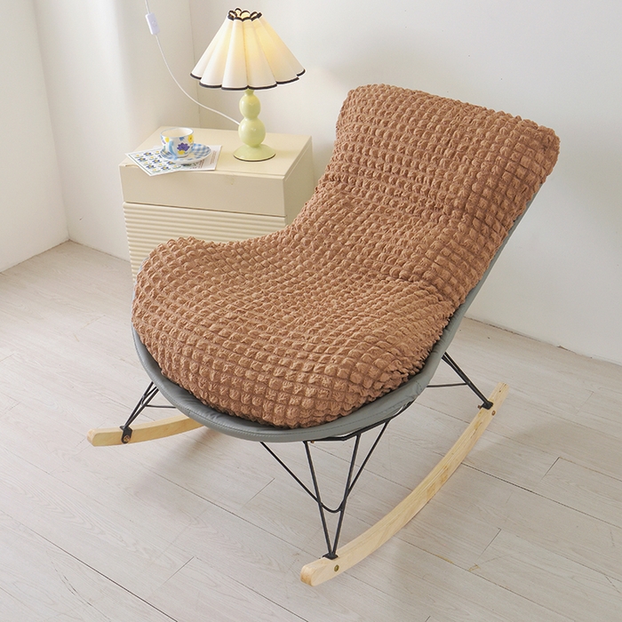 启博家纺 2025新款泡泡纱龙虾椅套 驼色