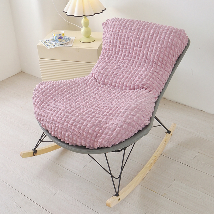 启博家纺 2025新款泡泡纱龙虾椅套 桃粉