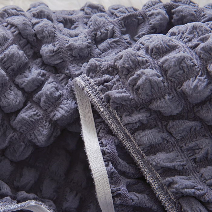 91家纺网 家纺一手货源 找家纺 启博家纺 2025新款泡泡纱龙虾椅套 灰蓝