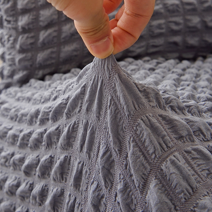 91家纺网 家纺一手货源 找家纺 启博家纺 2025新款泡泡纱办公躺椅套 灰蓝