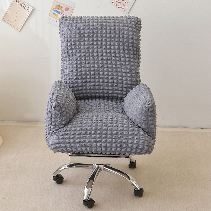 91家纺网 家纺一手货源 找家纺 启博家纺 2025新款泡泡纱办公躺椅套 灰蓝