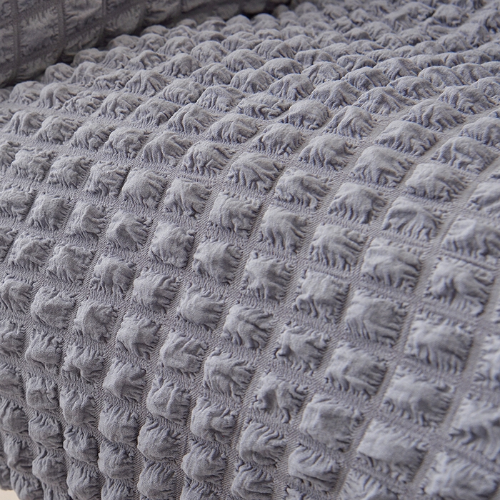 91家纺网 家纺一手货源 找家纺 启博家纺 2025新款泡泡纱办公躺椅套 灰蓝