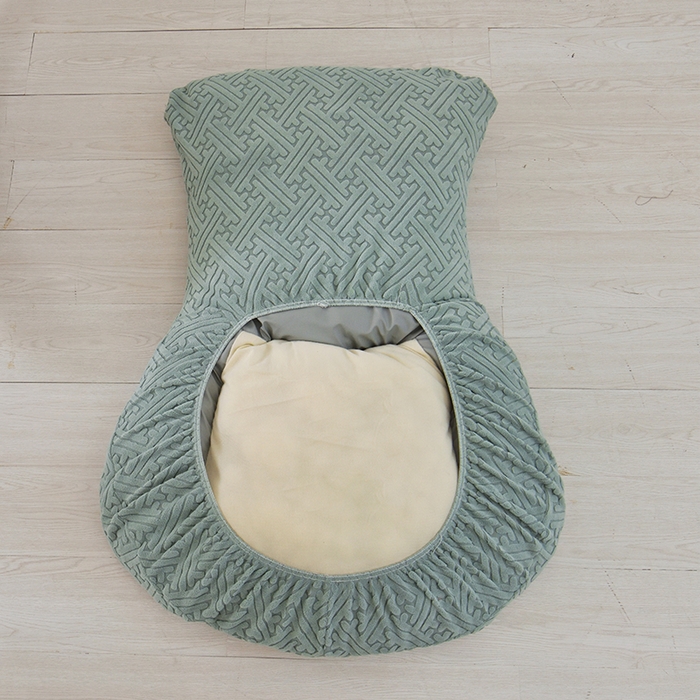 91家纺网 家纺一手货源 找家纺 启博家纺 2025新款磨毛提花龙虾椅套 墨蓝